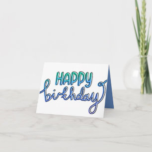 Grattis på födelsedagen Quirky for Boys Blue Grönt Kort