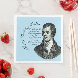 Grattis på födelsedagen Rabbie - Robert Burns Pappersservett
