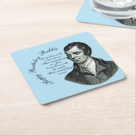 Grattis på födelsedagen Rabbie - Robert Burns Underlägg Papper Kvadrat