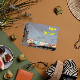 Grattis på födelsedagen Rainbow over Willemstad Cu Kort