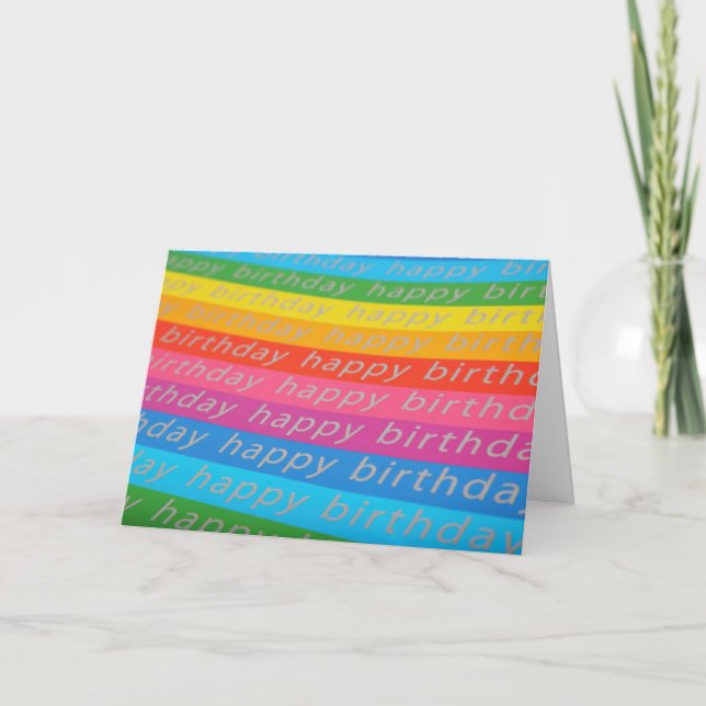 Grattis på födelsedagen Rainbow Rand födelsedagsko Kort (Framsida)