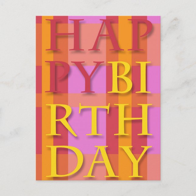 Grattis på födelsedagen Rand vykort (Framsida)