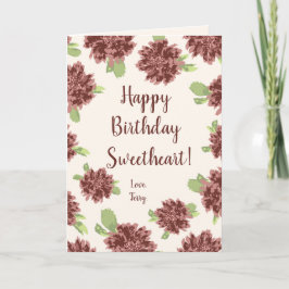 Grattis på födelsedagen, raring - Röda Daisy Ram. Kort