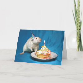 Grattis på födelsedagen Råtta-kort Kort