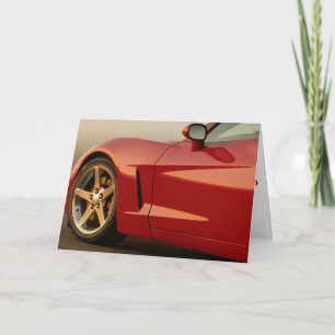 Grattis på födelsedagen Red Corvette Kort