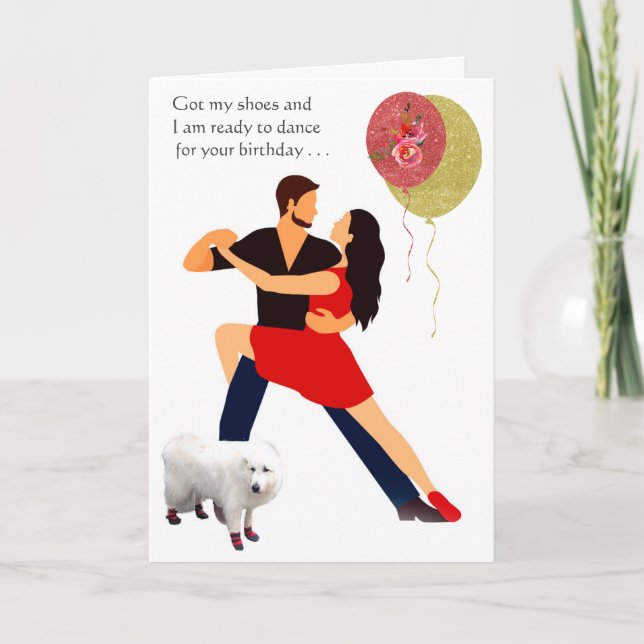Grattis på födelsedagen! - Red Dancing Shoes Kort (Framsida)