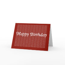Grattis på födelsedagen Red Endless Kärlek Card