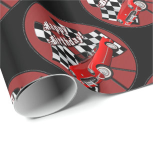 Grattis på födelsedagen Red Sports Car Presentpapper