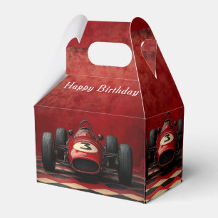 Grattis på födelsedagen Red Tävling Car Presentaskar