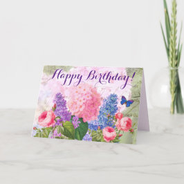Grattis på födelsedagen Redoute Flowers Greeting C Kort