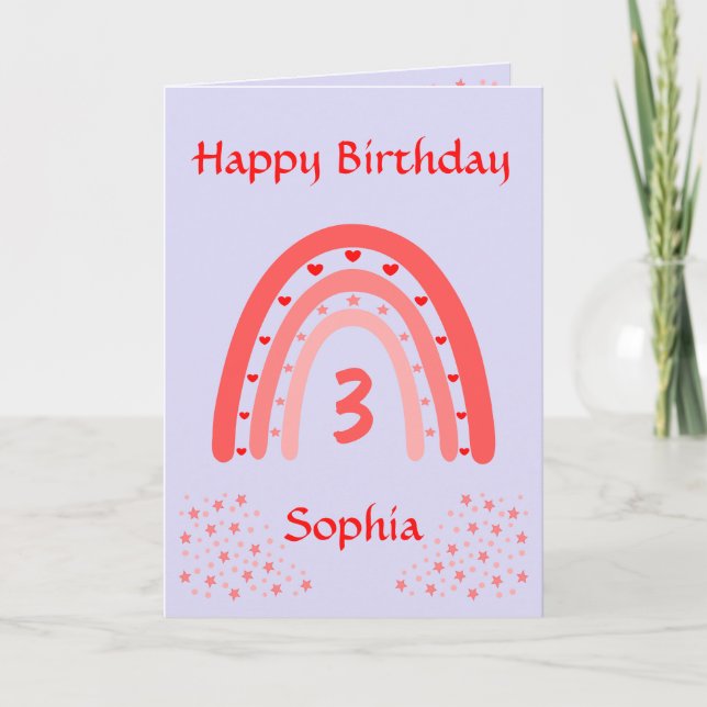 Grattis på födelsedagen Regnbågskort Kort (Framsida)