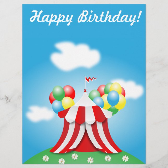 Grattis på födelsedagen reklamblad (Framsidan)