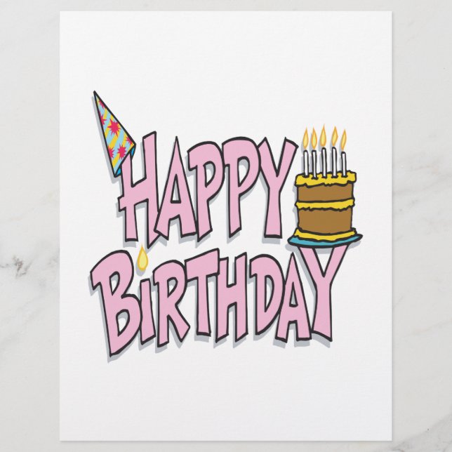 Grattis på födelsedagen reklamblad (Framsidan)