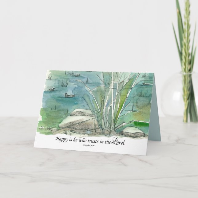 Grattis på födelsedagen Religiösa Proverbs Scriptu Kort (Framsida)