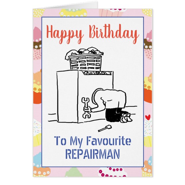 Grattis på födelsedagen Repvernör Hälsningskort (Framsidan)