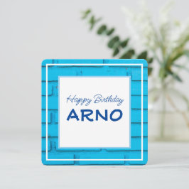 Grattis på födelsedagen - Retro Brick - fetstil -  Julkort