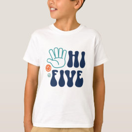 Grattis på födelsedagen! Retro Stripe 5 år T Shirt
