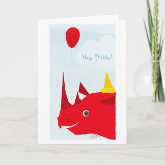 Grattis på födelsedagen Rhino (redigerbar text) Kort