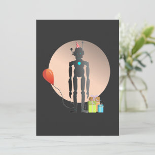 Grattis på födelsedagen Robot Inbjudningar