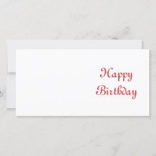 Grattis på födelsedagen. Röd och vit. Anpassningsb