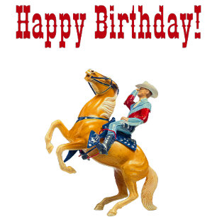 Grattis på födelsedagen! Rodeo Cowboy Kort