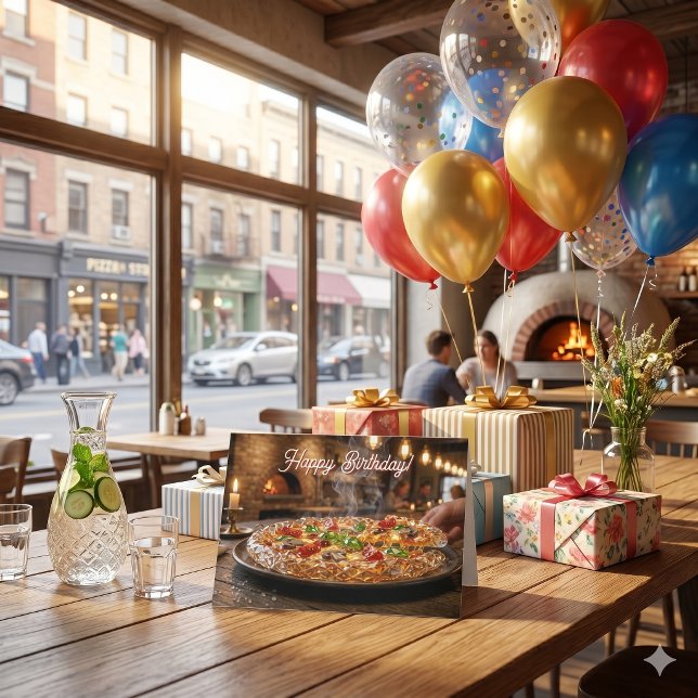 Grattis på födelsedagen | Roliga Pizza-ordlekar Kort (Skapare uppladdad)