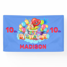 Grattis på födelsedagen Roligt Kids Banner Add Nam