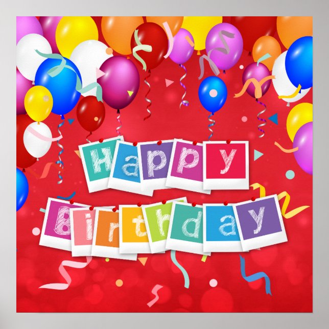 Grattis på födelsedagen, Roligt och framtid, Poster (Framsidan)