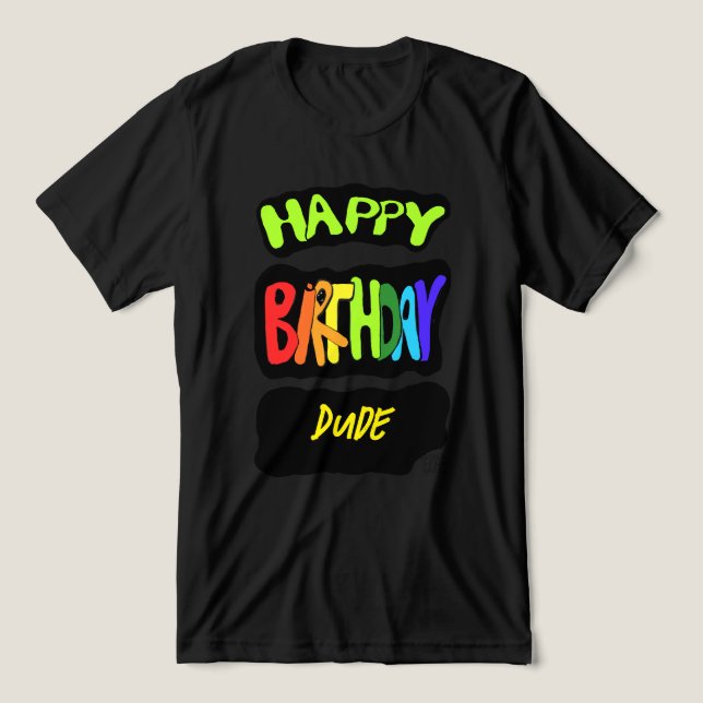 Grattis på födelsedagen! Roligt Party personlig Pr T Shirt (Design Framsida)