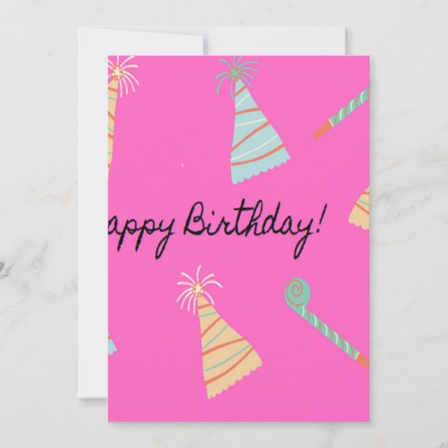 Grattis på födelsedagen rosa (Framsida)