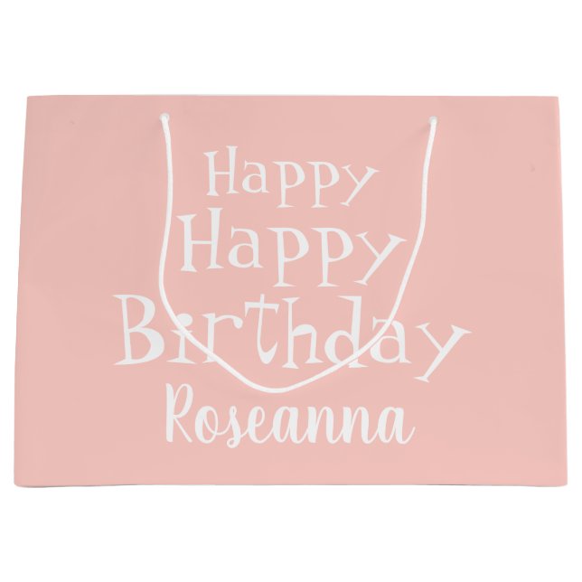 Grattis på födelsedagen Rosa Anpassningsbar Large  (Framsidan)