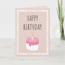 Grattis på födelsedagen - rosa av plattor och kako