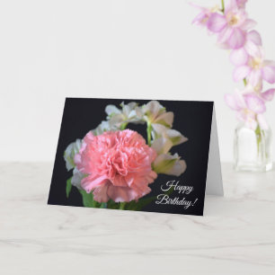 Grattis på födelsedagen Rosa Carnation Greeting Ca Kort