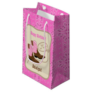 Grattis på födelsedagen Rosa Cowgirl Boots & Banda