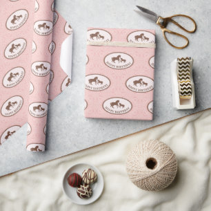 Grattis på födelsedagen   Rosa Cowgirl Party Presentpapper