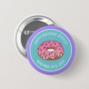 Grattis på födelsedagen Rosa Donut Doughnut Bday G Knapp