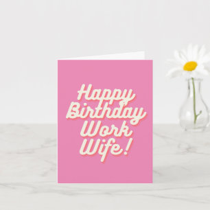 Grattis på födelsedagen-Rosa för arbete - kort