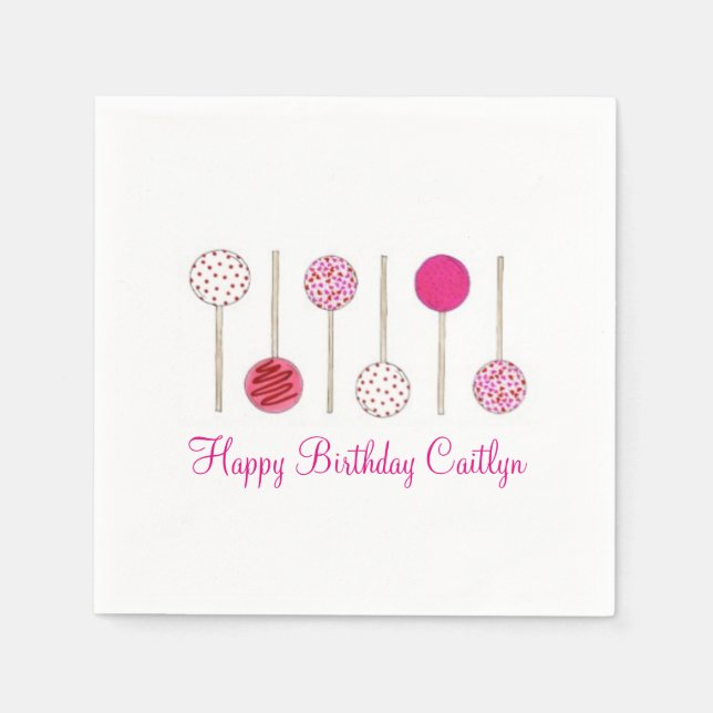 Grattis på födelsedagen Rosa Frostat kummelhumle Pappersservett (Framsidan)