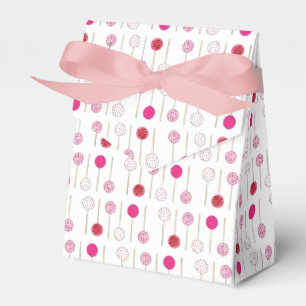 Grattis på födelsedagen Rosa Frosted Cake Pops Par Presentaskar