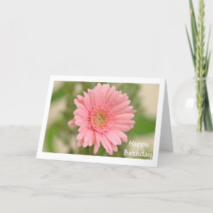 Grattis på födelsedagen Rosa Gerbera Daisy Greetin Kort
