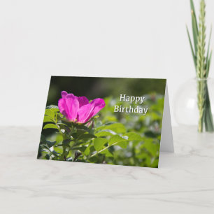 Grattis på födelsedagen Rosa pappersros kort