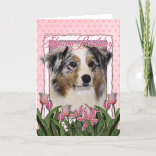 Grattis på födelsedagen - Rosa Tulips - Australian Kort