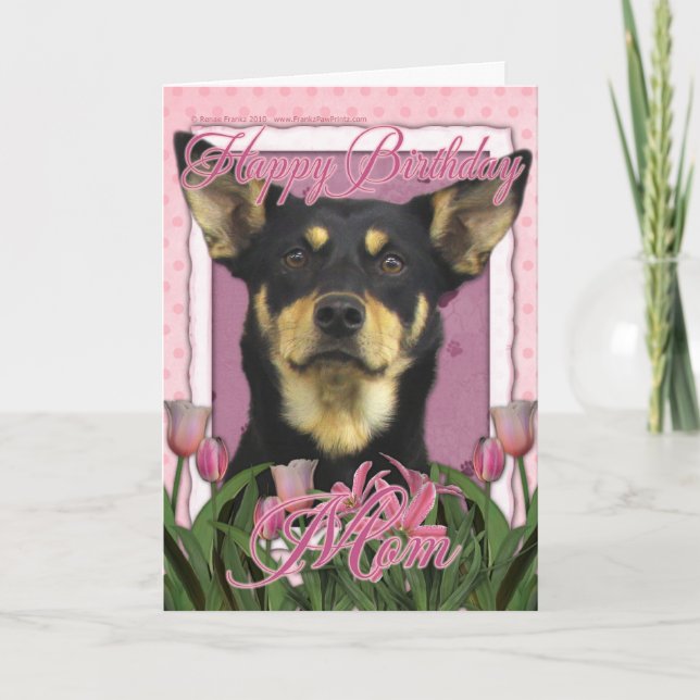 Grattis på födelsedagen - Rosa Tulips - Australian Kort (Framsida)