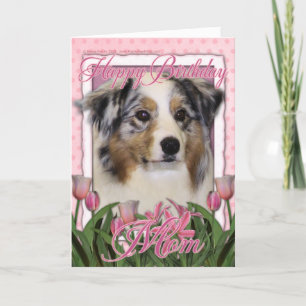 Grattis på födelsedagen - rosa tulpan - australian kort