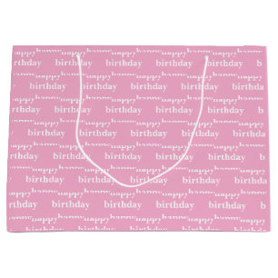 Grattis på födelsedagen rosa &vit anpassad