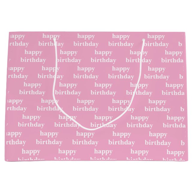 Grattis på födelsedagen rosa &vit anpassad  (Framsidan)
