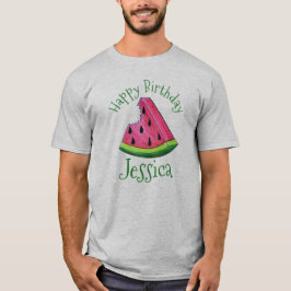 Grattis på födelsedagen Rosa Watermelon Segce Frui T Shirt