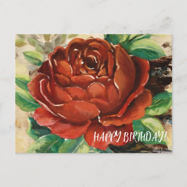 Grattis på födelsedagen Rose Postkort Vykort (Framsida)