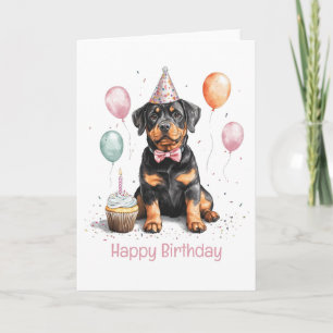 Grattis på födelsedagen Rottweiler Hund Kort