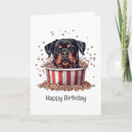 Grattis på födelsedagen Rottweiler Hund Movie Popc Kort